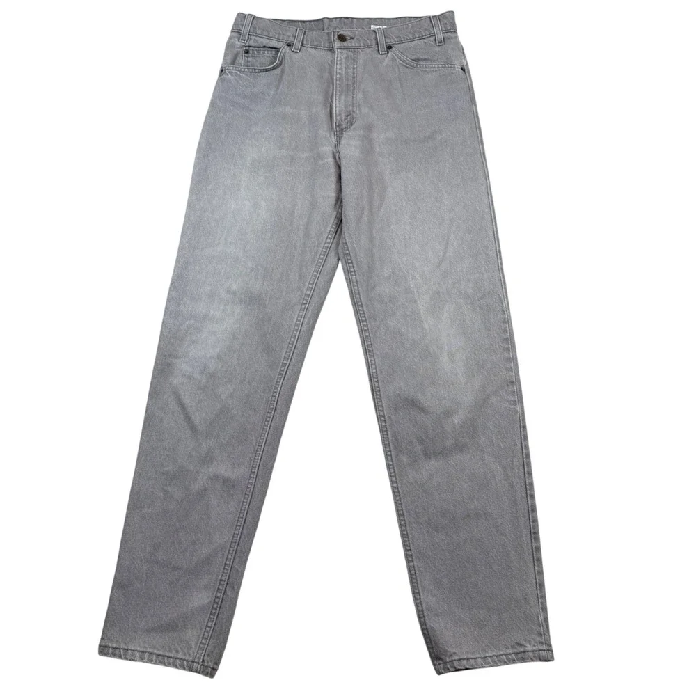 Vintage‎ 90s Levi's Gray Orange Tab 550 Relaxed Fit Tapered USA Made Size 34x34